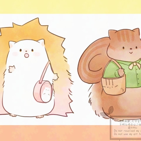 ハリネズミ&リス（オリキャラ）