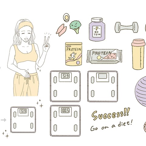 ダイエットがテーマのストックイラスト