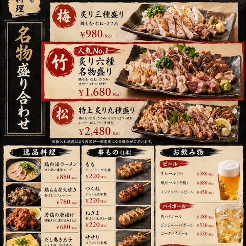 飲食店メニュー表|松竹梅プライシング設計
