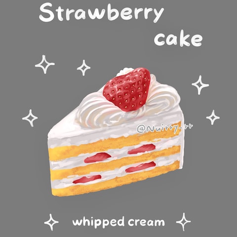 大きなイチゴのショートケーキ