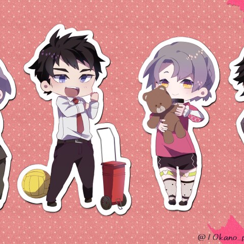 男性キャラクターのデフォルメ絵