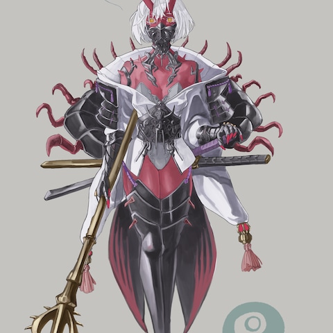 ムカデモチーフのキャラデザイン