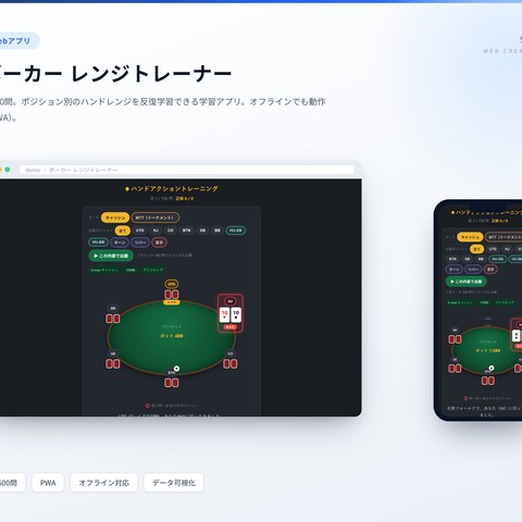 ポーカー学習Webアプリ（全600問）