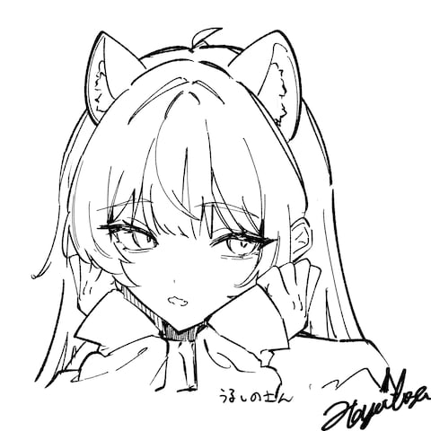 白黒イラスト