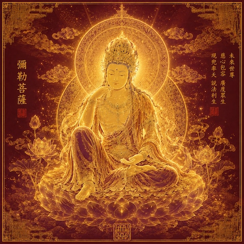 未来の希望を約束し、魂を救い続ける：弥勒菩薩の御力