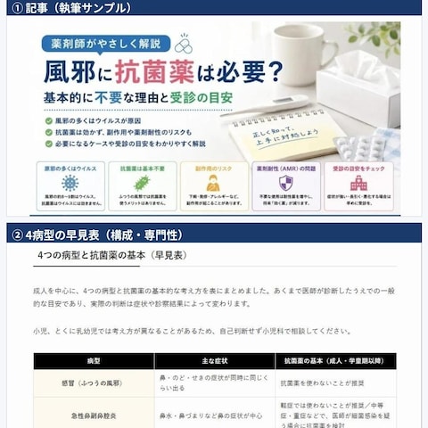 「風邪に抗生物質？」を感染制御認定薬剤師が一次情報で執筆