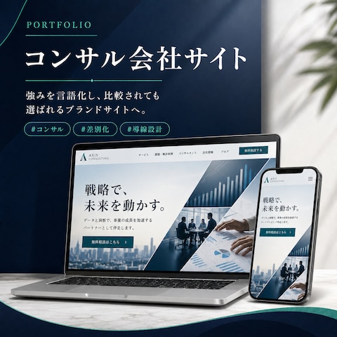 比較されても選ばれるコンサルHP