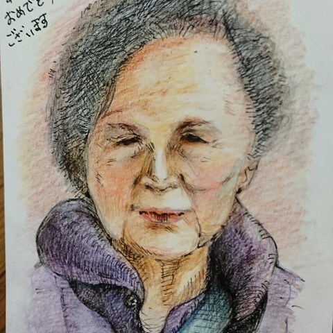 おばあさんの似顔絵