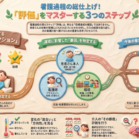 看護過程「評価」の流れを図解化