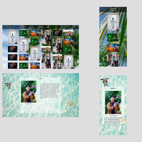 ポートフォリオ用サイト「写真家自己紹介のサイト」