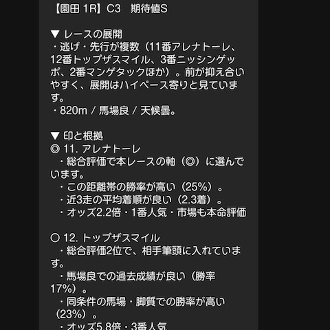 園田競馬特化予想システム
