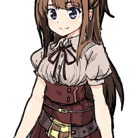 RPGキャラクターデザイン　女主人公