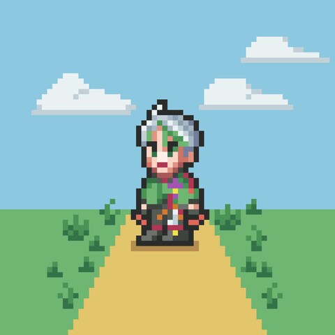 茶芝間ティー様デジタル缶バッジ用ドット絵