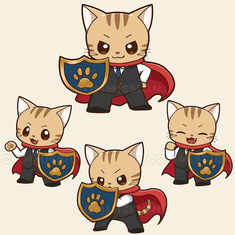 お金の情報発信用 猫のキャラクター制作