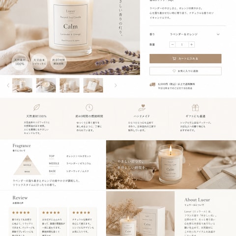 ナチュラルで売れるEC商品ページデザイン