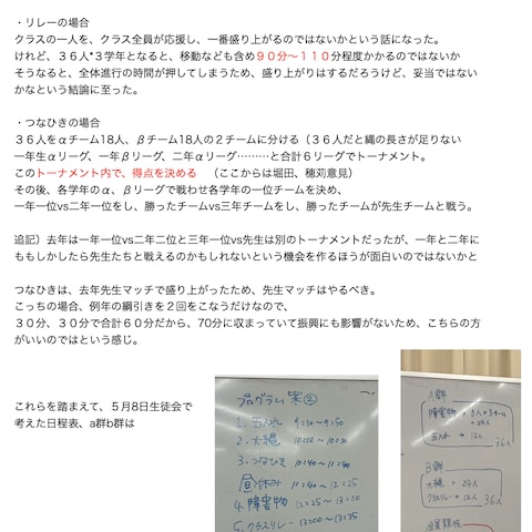 生徒会で作成した、企画の評価書