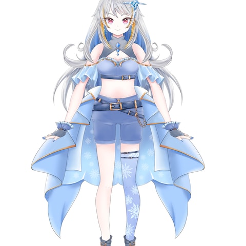 VTuberモデル「星霜りせら」立ち絵