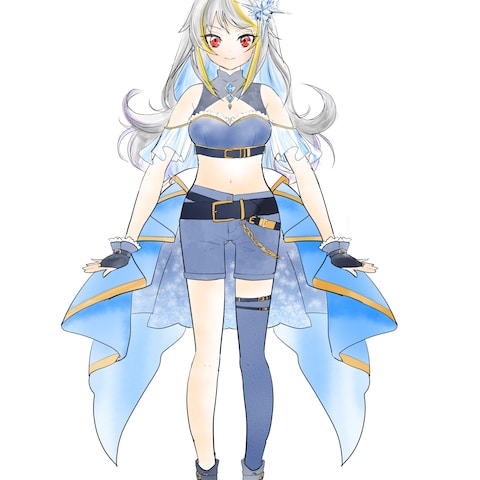 VTuberモデル「星霜りせら」デザインラフ