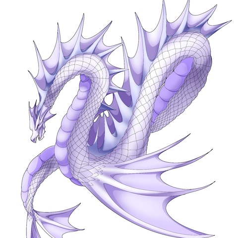 【ゲーム・TRPG】美麗な鱗を纏うファンタジードラゴン
