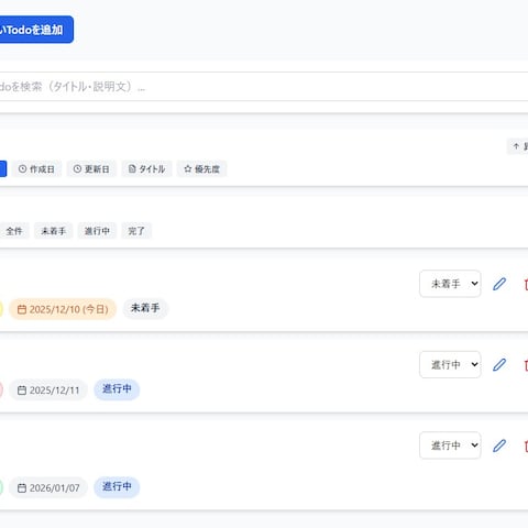 Todo管理アプリ