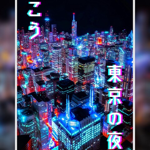 サイバーパンク風のチラシ
