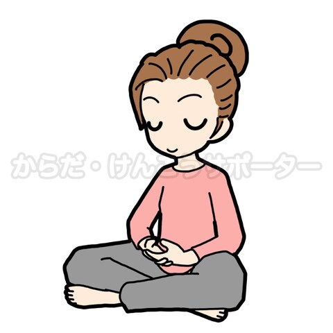 瞑想をする女性