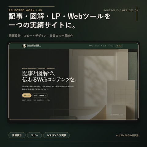 実績を伝えるポートフォリオサイト