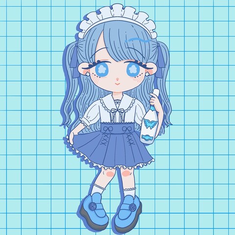 アイコン 女の子(水色)