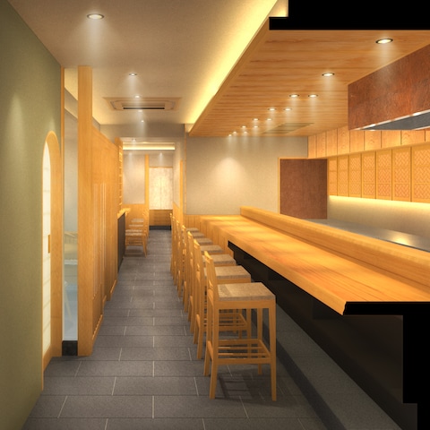 白木を多く使った和食店
