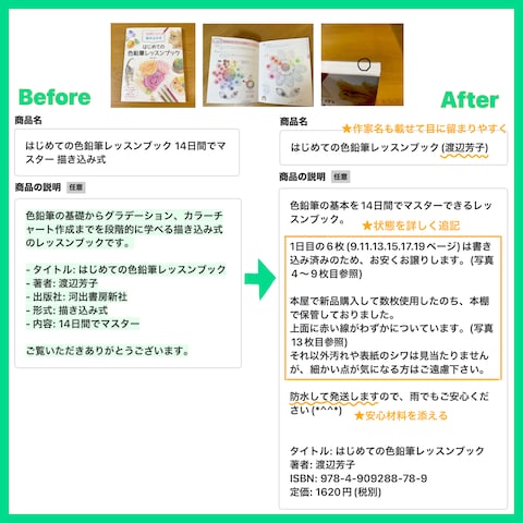 メルカリ商品説明文 サンプル① (書籍)