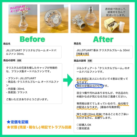 メルカリ商品説明文 サンプル② (香水)