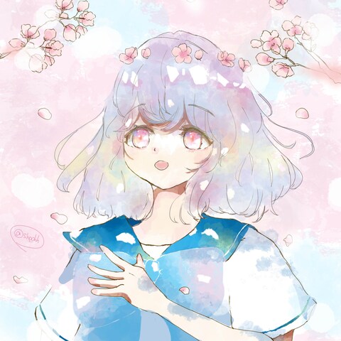 桜テーマのオリジナルイラスト