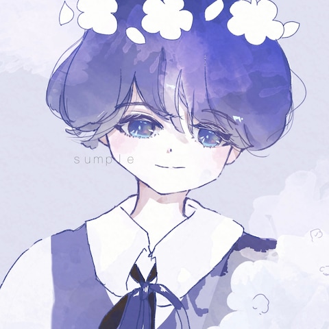 男の子　青