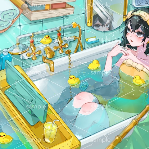 配信、壁紙イラスト
