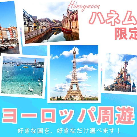 旅行会社のハネムーン旅行用バナー