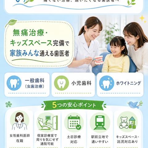 歯科医院やすらぎ歯科クリニック様のチラシ
