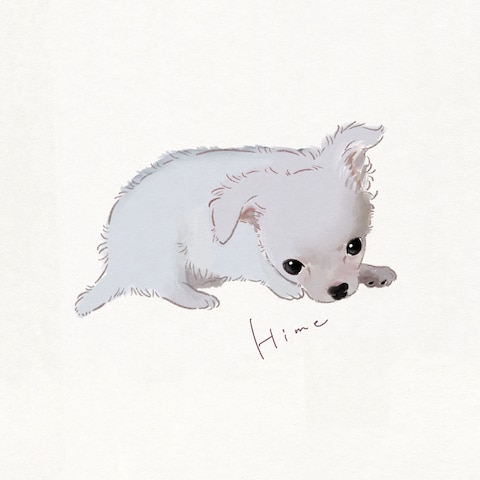 子犬のグッズ用イラスト