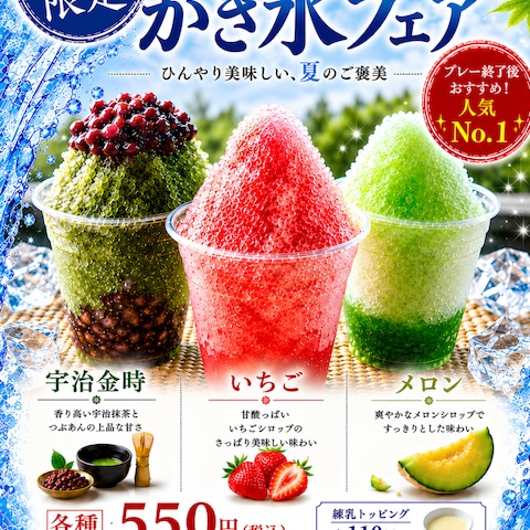 夏季限定かき氷メニュー制作