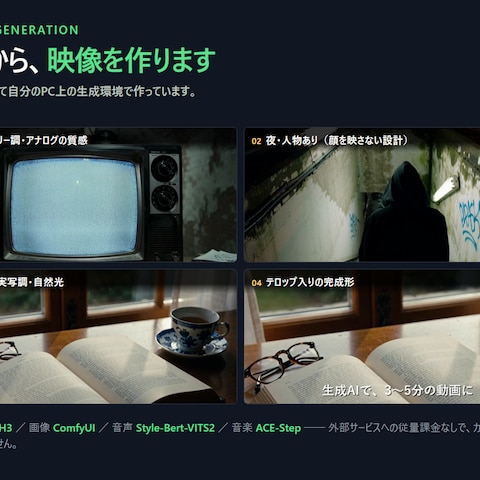 台本から作る、フルAI生成の動画（撮影なし）