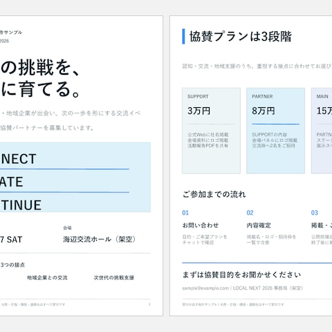 スポンサー募集チラシ（自主制作）