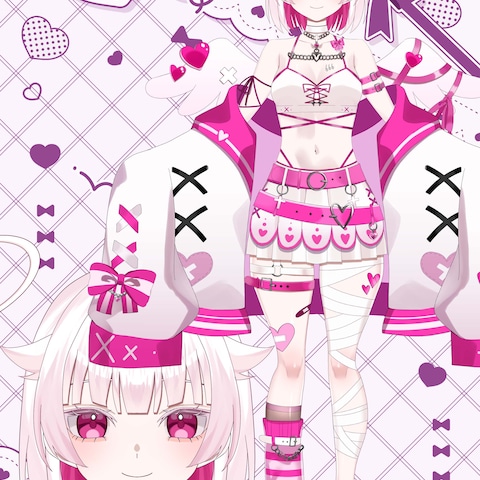 Live2dパーツ分けイラスト制作