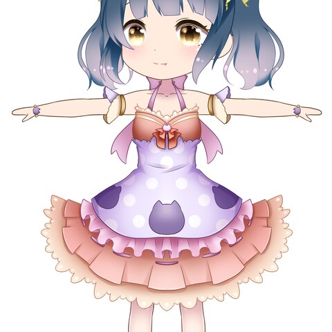 3Dモデル用オリジナルキャラクター