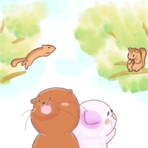リスのお家へお邪魔する