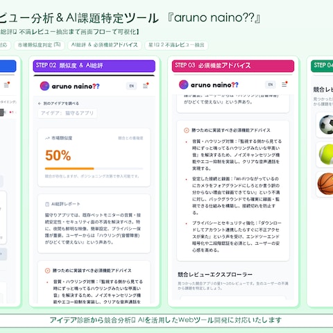AIで競合分析＆改善アドバイスWEBツール