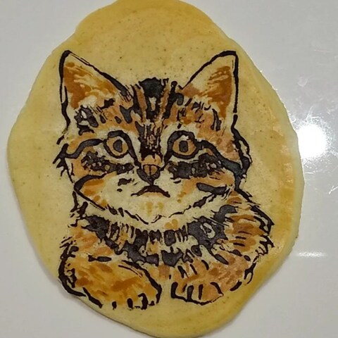 猫ちゃんパンケーキ【スマホ撮影】