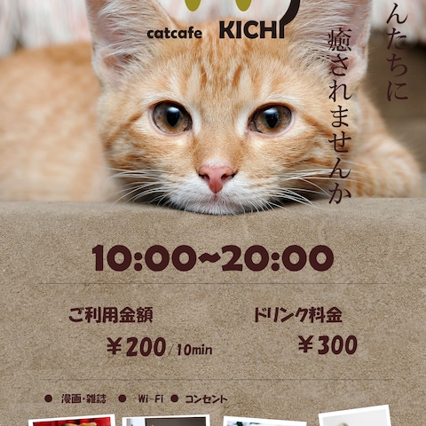 猫カフェのポスター案