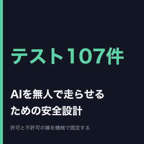 AIを無人で走らせるための安全設計