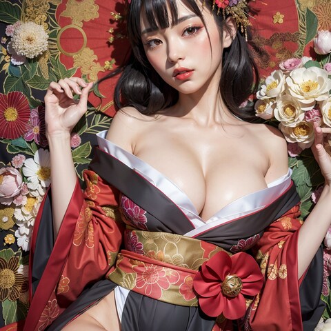 和風な着物美女