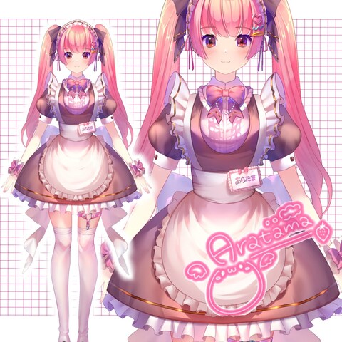Vtuberキャラクターデザイン「あらたま」