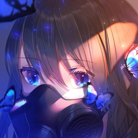 オリジナル　ガスマスクの女の子